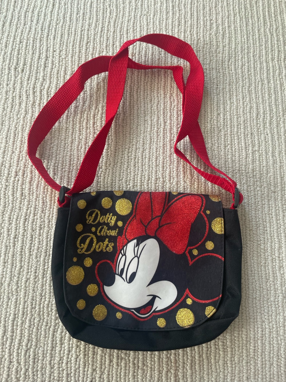 Minnie Mouse Red & Gold Crossbody Bag